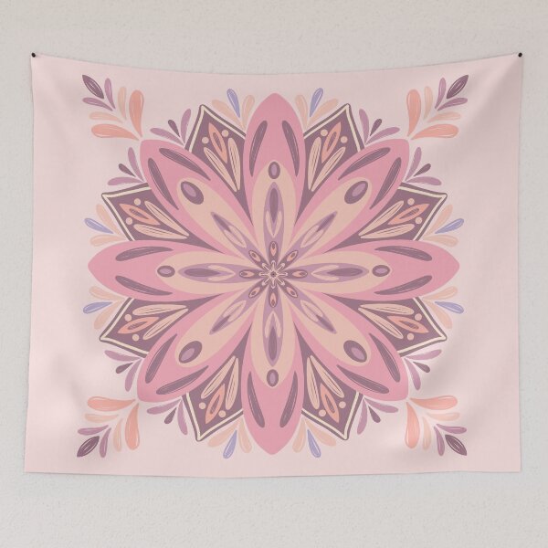 Item preview, Pastel floral mandala. designed and sold by Jaded Willow.