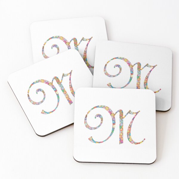 Item preview, Letter M Capital Alphabet Colorful Flowers M Gift designed and sold by Shariss.