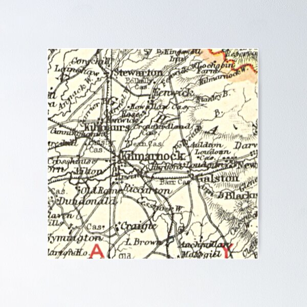 Item preview, KILMARNOCK & surrounding area map 1899 designed and sold by yourscotland.