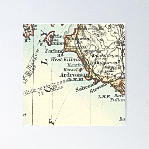 Item preview, ARDROSSAN & surrounding area map 1899 designed and sold by yourscotland.