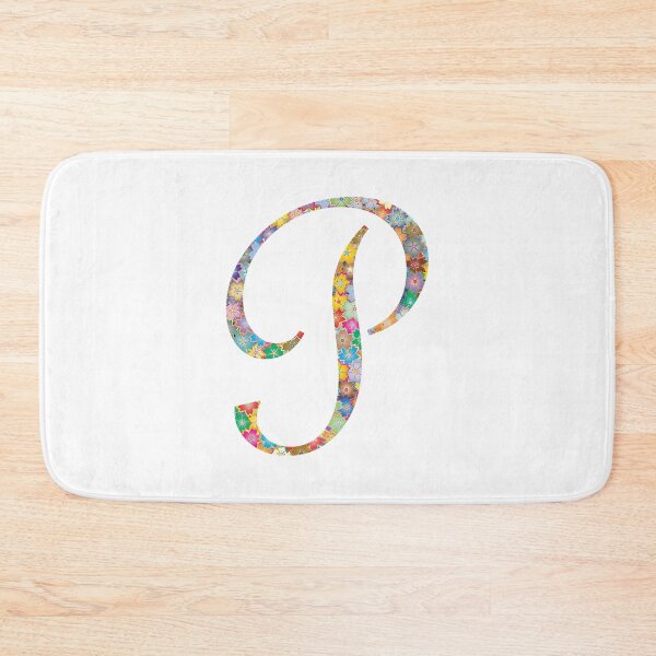 Item preview, Letter P Capital Alphabet Colorful Flowers P Gift designed and sold by Shariss.