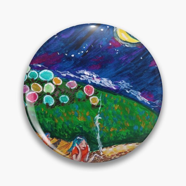 Item preview, psychedelic night gouache painting designed and sold by wruby.