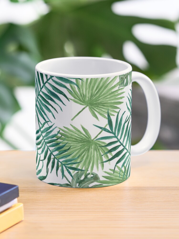 Leafy store Asanoha pattern mug