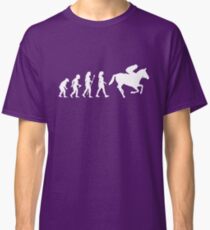 Funny Women's Horse Racing Jockey Evolution Silhouette Classic T-Shirt