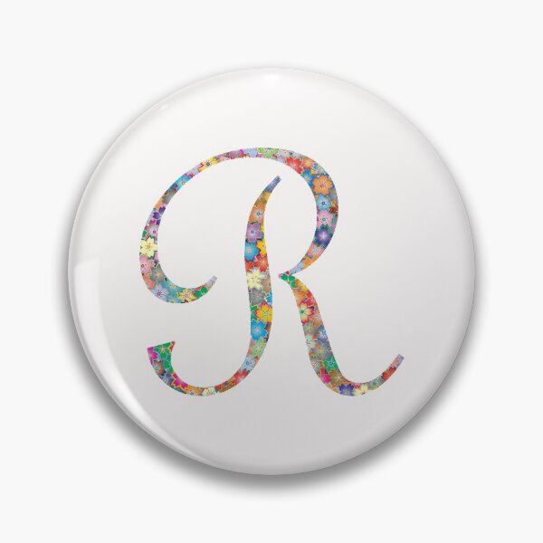 Item preview, Letter R Capital Alphabet Colorful Flowers R Gift designed and sold by Shariss.