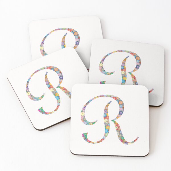 Item preview, Letter R Capital Alphabet Colorful Flowers R Gift designed and sold by Shariss.