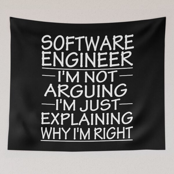 Item preview, software engineer i'm not arguing i'm just explaining why i'm right: funny software engineer present designed and sold by alaechamlal.
