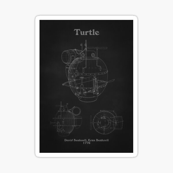 Turtle Submarine Sticker