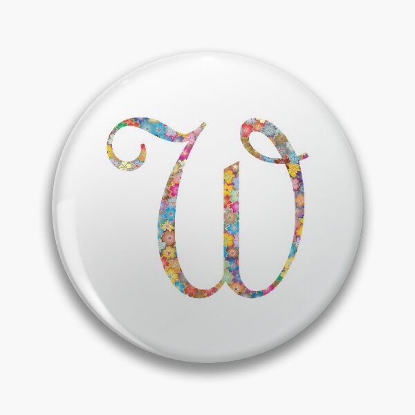 Item preview, Letter W Capital Alphabet Colorful Flowers W Gift designed and sold by Shariss.
