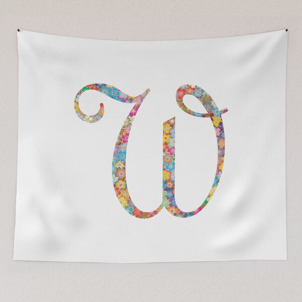 Item preview, Letter W Capital Alphabet Colorful Flowers W Gift designed and sold by Shariss.