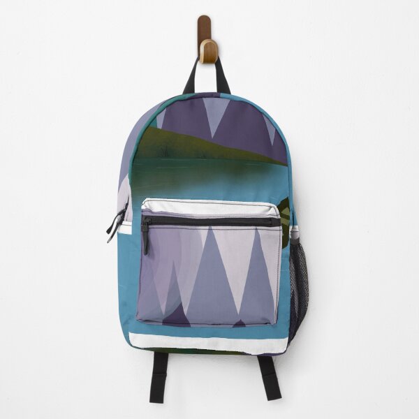 Item preview, Blue Lake - Purple Sky Illustration designed and sold by reartdesign.