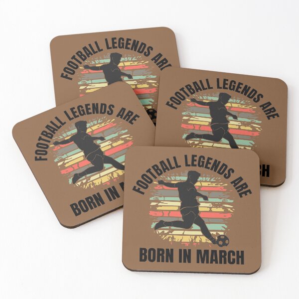 Item preview, Football Legends Born In March - Retro Vintage Sunset Style designed and sold by Peishan02.