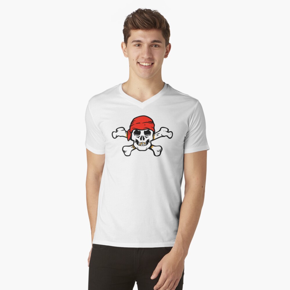 Shop4ever Pirate Skull & Crossbones T-Shirt Pirate Flag Shirts