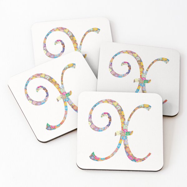 Item preview, Letter X Capital Alphabet Colorful Flowers X Gift designed and sold by Shariss.