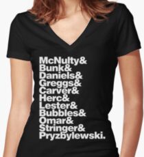 THE WIRE Women's Fitted V-Neck T-Shirt
