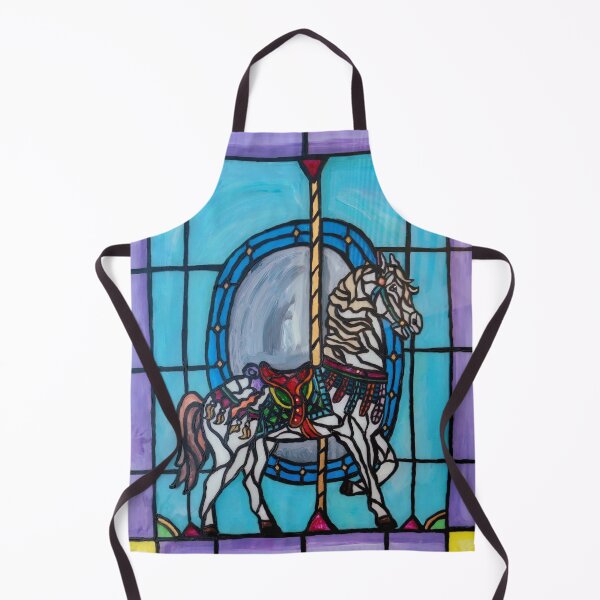 Item preview, Stained Glass Carousel Horse designed and sold by Deborah Camp.