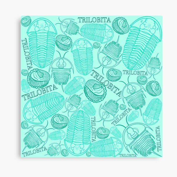 Green Trilobite Trilobita fossils Canvas Print
