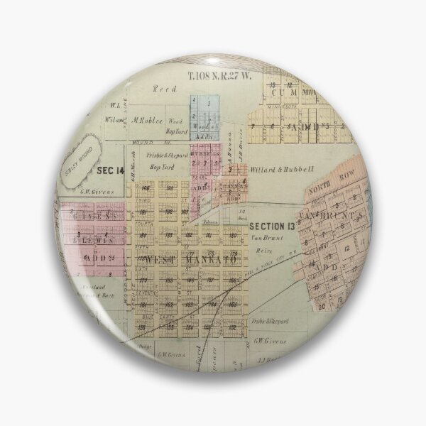 Item preview, Old Mankato MN Map (1874) Vintage Key City Minnesota Street Atlas designed and sold by BravuraMedia.
