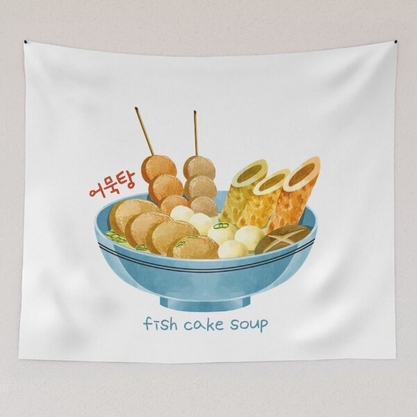 Item preview, Korean Food - Fish Cake Soup "어묵탕" designed and sold by dkdk-kdk.