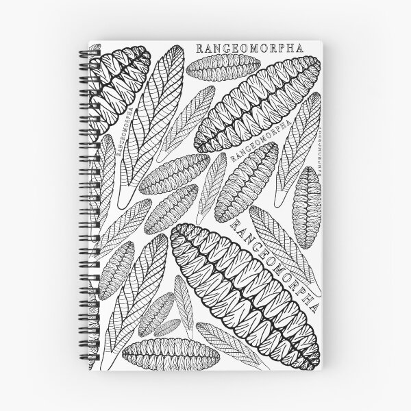 Item preview, Black and White Rangeomorpha Ediacaran fossils designed and sold by Project-Palaeo.