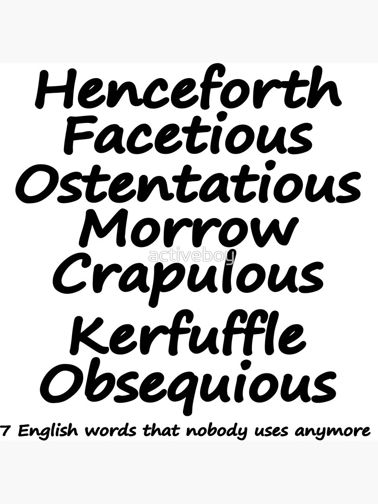 english-words-not-used-poster-for-sale-by-activeboy-redbubble