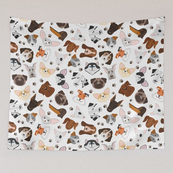 Item preview, Cute Puppy Dog Mixed Breed Seamless Pattern Background with Breed Dog Illustration designed and sold by Peekonet.
