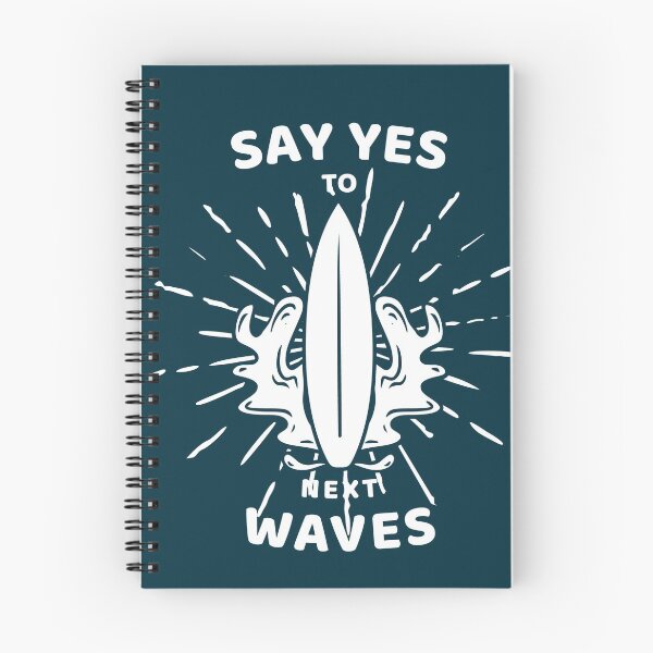 Item preview, Design Say Yes Waves with Surfing Board Waves Flat Illustration designed and sold by Peekonet.