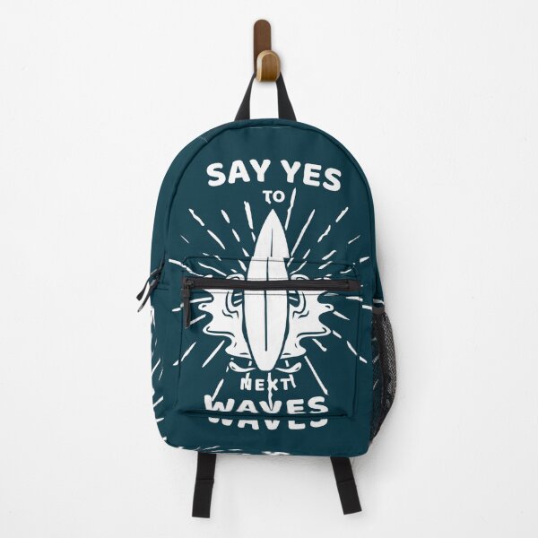Item preview, Design Say Yes Waves with Surfing Board Waves Flat Illustration designed and sold by Peekonet.