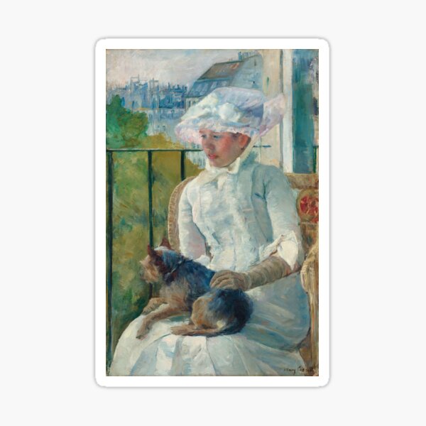 Young Girl with a dog Sticker