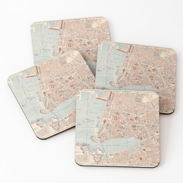 Item preview, Old Marseilles France Map (1925) Vintage Marselha & French Riviera City Atlas designed and sold by BravuraMedia.