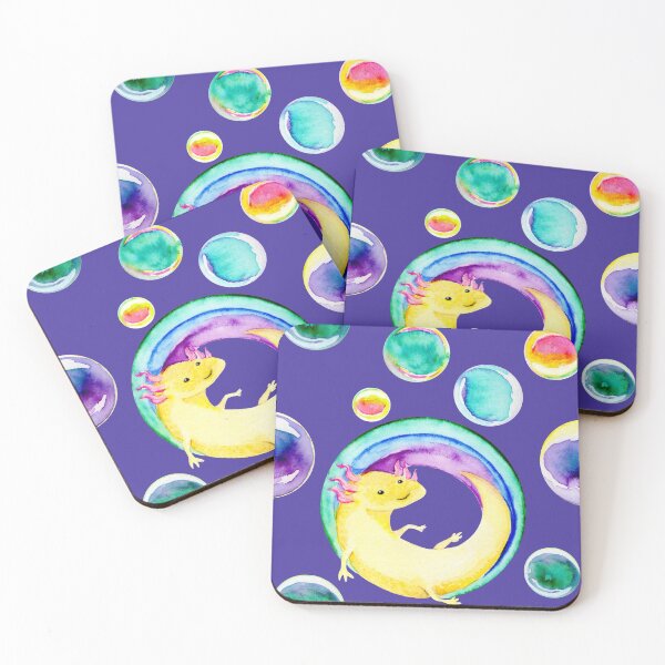 Item preview, Golden Axolotl Watercolor Rainbow Dot designed and sold by Casey Wilkinson.