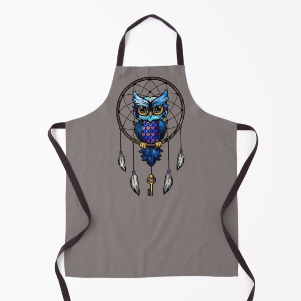 Item preview, Beautiful Bright Blue Boho Owl in dreamcatcher designed and sold by Valdilana.