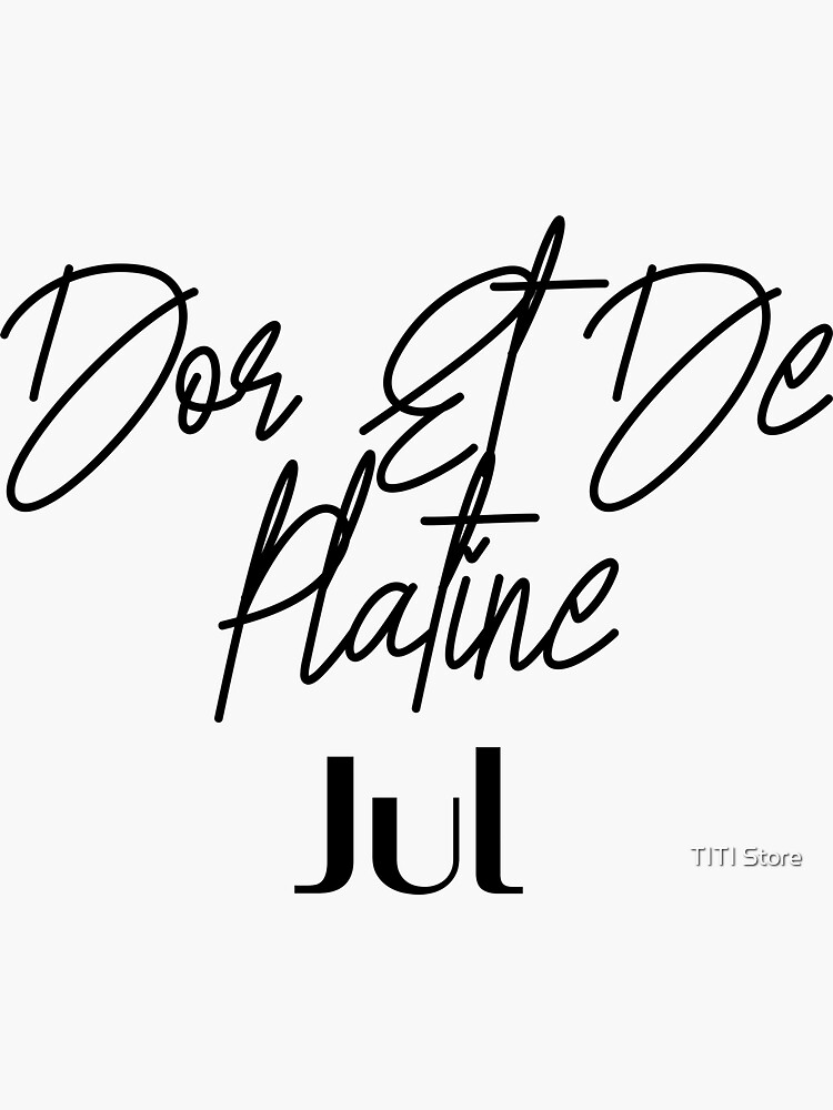 Sticker « Dor et de platine jul de marseille », par EBIIStore Redbubble Sticker « Dor et de platine jul de marseille », par EBIIStore Redbubble