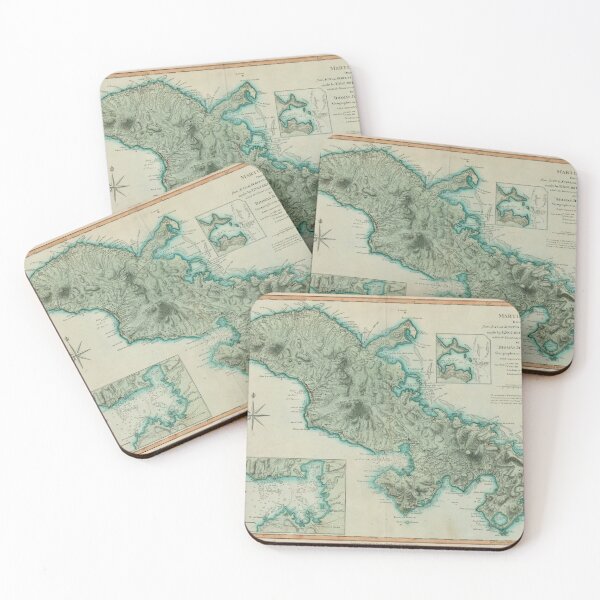 Item preview, Old Martinique Island Map (1704) Vintage French West Indies & Caribbean Isle Atlas designed and sold by BravuraMedia.