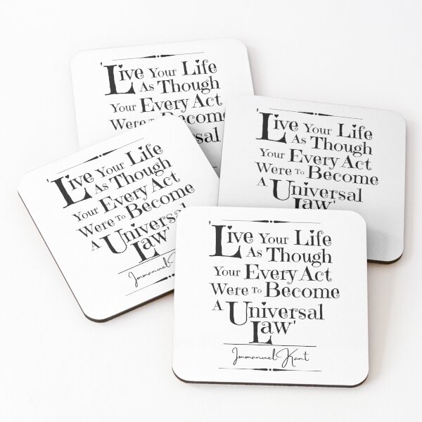 Item preview, Immanuel Kant Words of Wisdom Historical Quote- “Live your life as though your every act were to become a universal law.” designed and sold by QuoteActually.