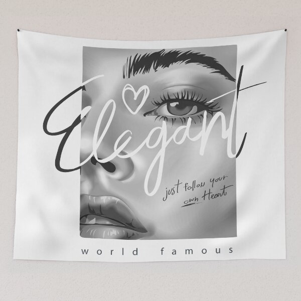 Item preview, Elegant Slogan Black White Girl Face Square Frame designed and sold by Peekonet.