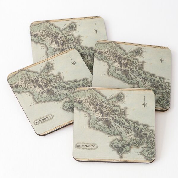 Item preview, Old Martinique Island Map (1823) Vintage French West Indies Atlas designed and sold by BravuraMedia.