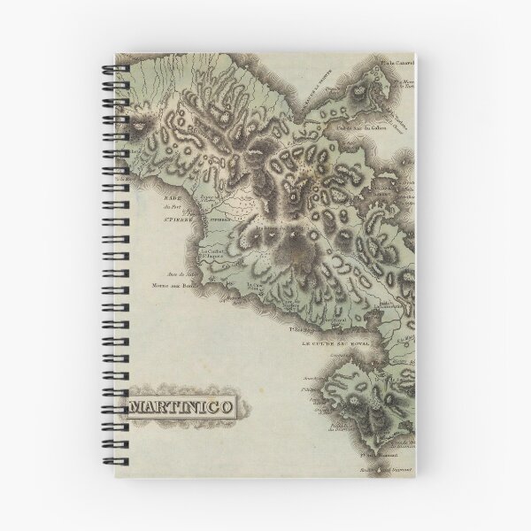 Item preview, Old Martinique Island Map (1823) Vintage French West Indies Atlas designed and sold by BravuraMedia.