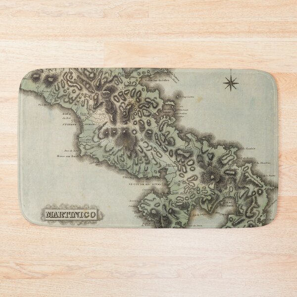 Item preview, Old Martinique Island Map (1823) Vintage French West Indies Atlas designed and sold by BravuraMedia.