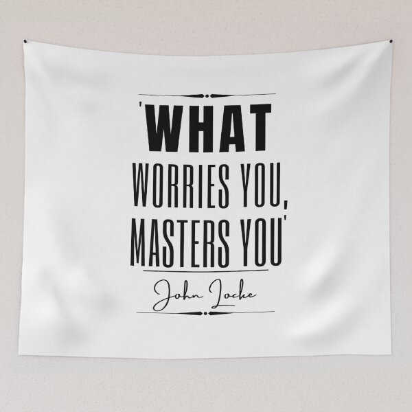 Item preview, Cita histórica de John Locke Words of Wisdom: "Lo que te preocupa, te domina". designed and sold by QuoteActually.