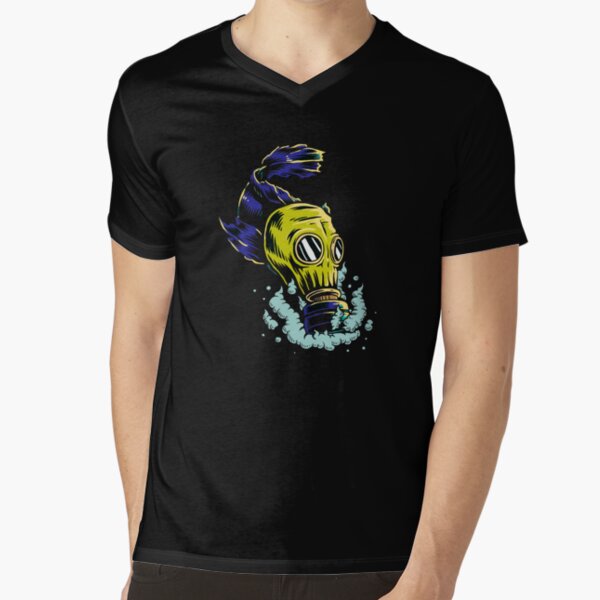 FISH WEARING MUSK V-Neck T-Shirt
