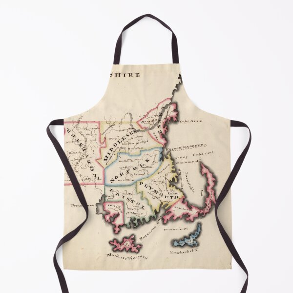 Item preview, Old Massachusetts Map (1819) Vintage The Bay State Vintage Atlas designed and sold by BravuraMedia.