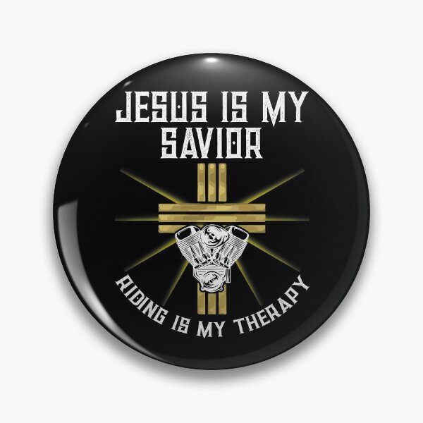Item preview, Jesus Is My Savior Riding Is My Therapy Jesus Motorcycle designed and sold by Dressed For  Duty.