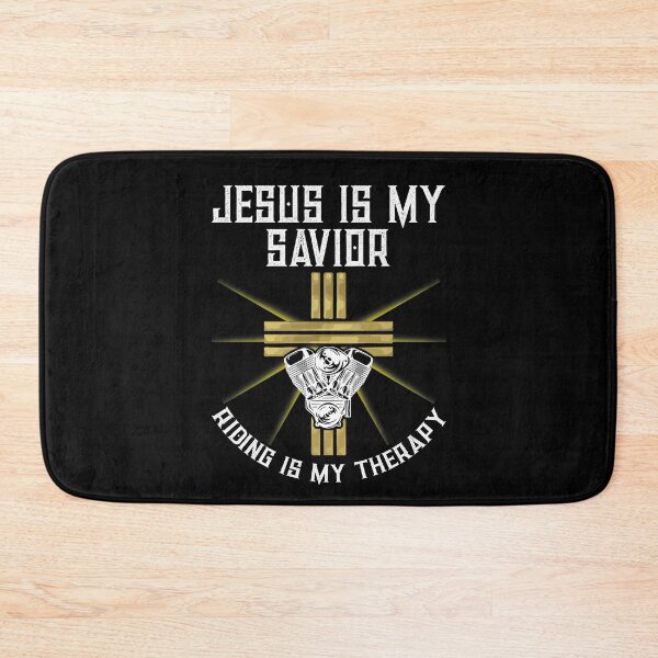 Item preview, Jesus Is My Savior Riding Is My Therapy Jesus Motorcycle designed and sold by Dressed For  Duty.