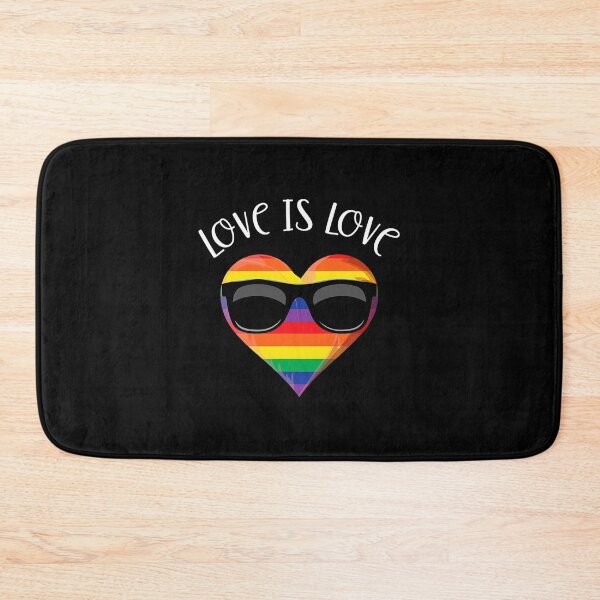 Item preview, Lgbt Love Is Love Gay Lesbian Rainbow Heart  Sunglasses designed and sold by DeclanMoss.