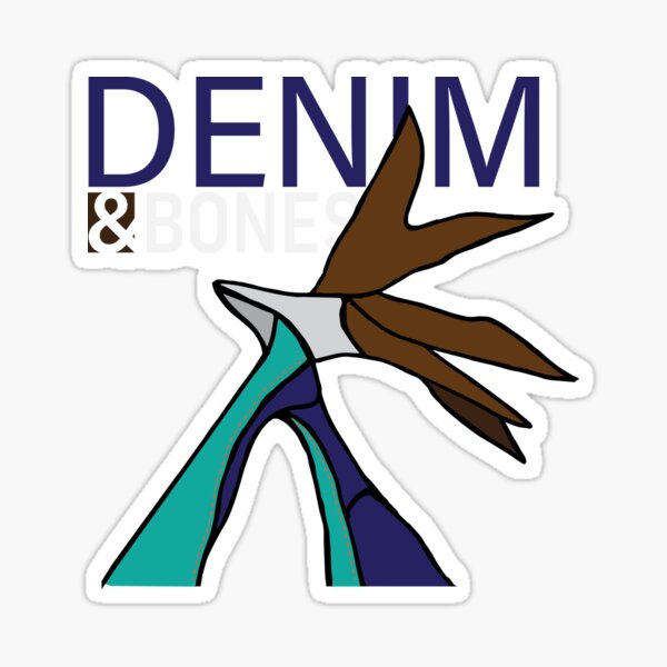 Denim and Bones Sticker