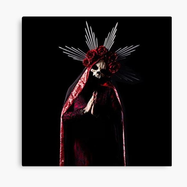 Canvas Print Santa Muerte Painting, Santa Muerte Art, Santisima
