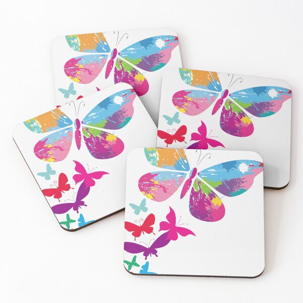 Item preview, Splashes of coloured butterflies designed and sold by Valdilana.