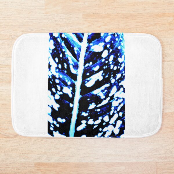 Item preview, Diseño de tipo de hoja de croton manchado azul y blanco designed and sold by Demask.