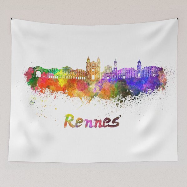 Item preview, Rennes skyline in watercolor designed and sold by paulrommer.
